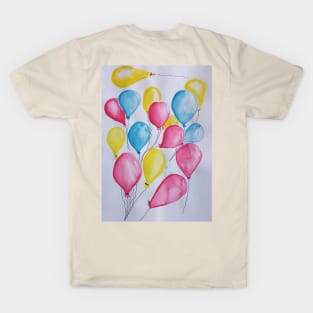 Balloons in primary colours. T-Shirt